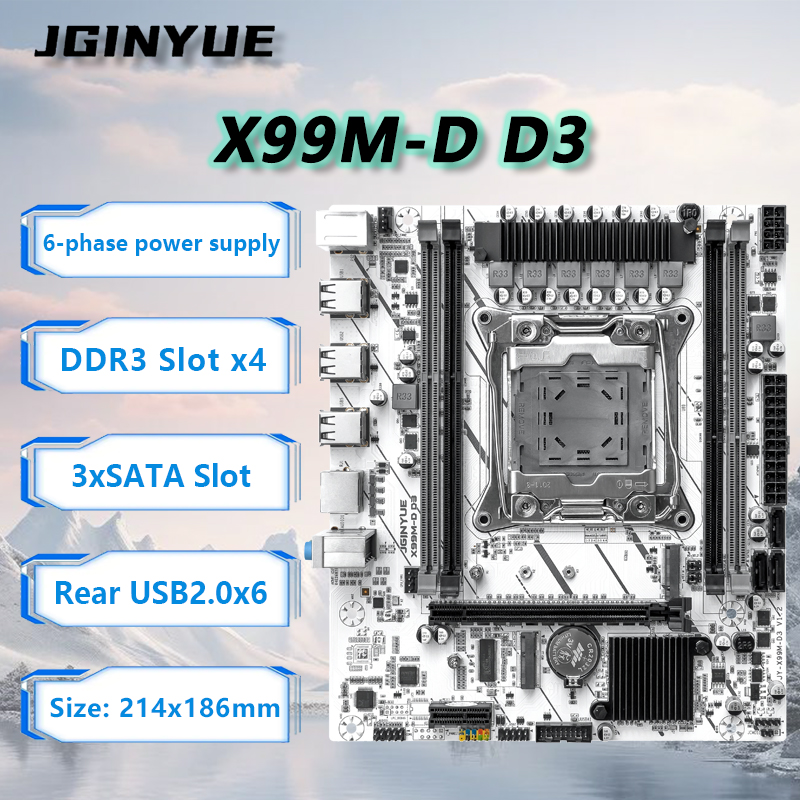 Ecc Ram Server - JGINYUE X99 Moederbord LGA2011-3 M-ATX Ondersteuning